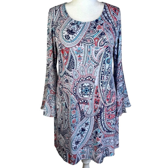 MSK Dresses & Skirts - MSK Colorful Paisley Shift Dress Plus Size 1X